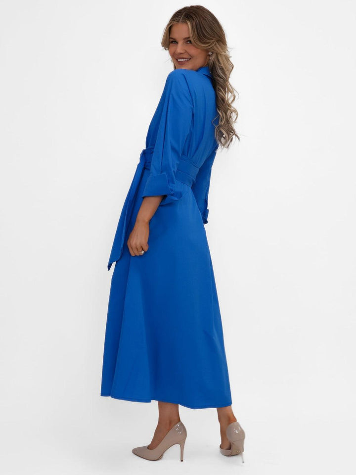 Kate & Pippa Penelope Midi Dress In Blue-Nicola Ross