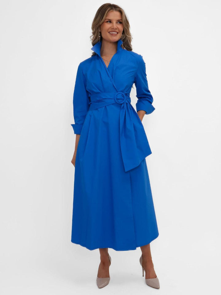 Kate & Pippa Penelope Midi Dress In Blue-Nicola Ross