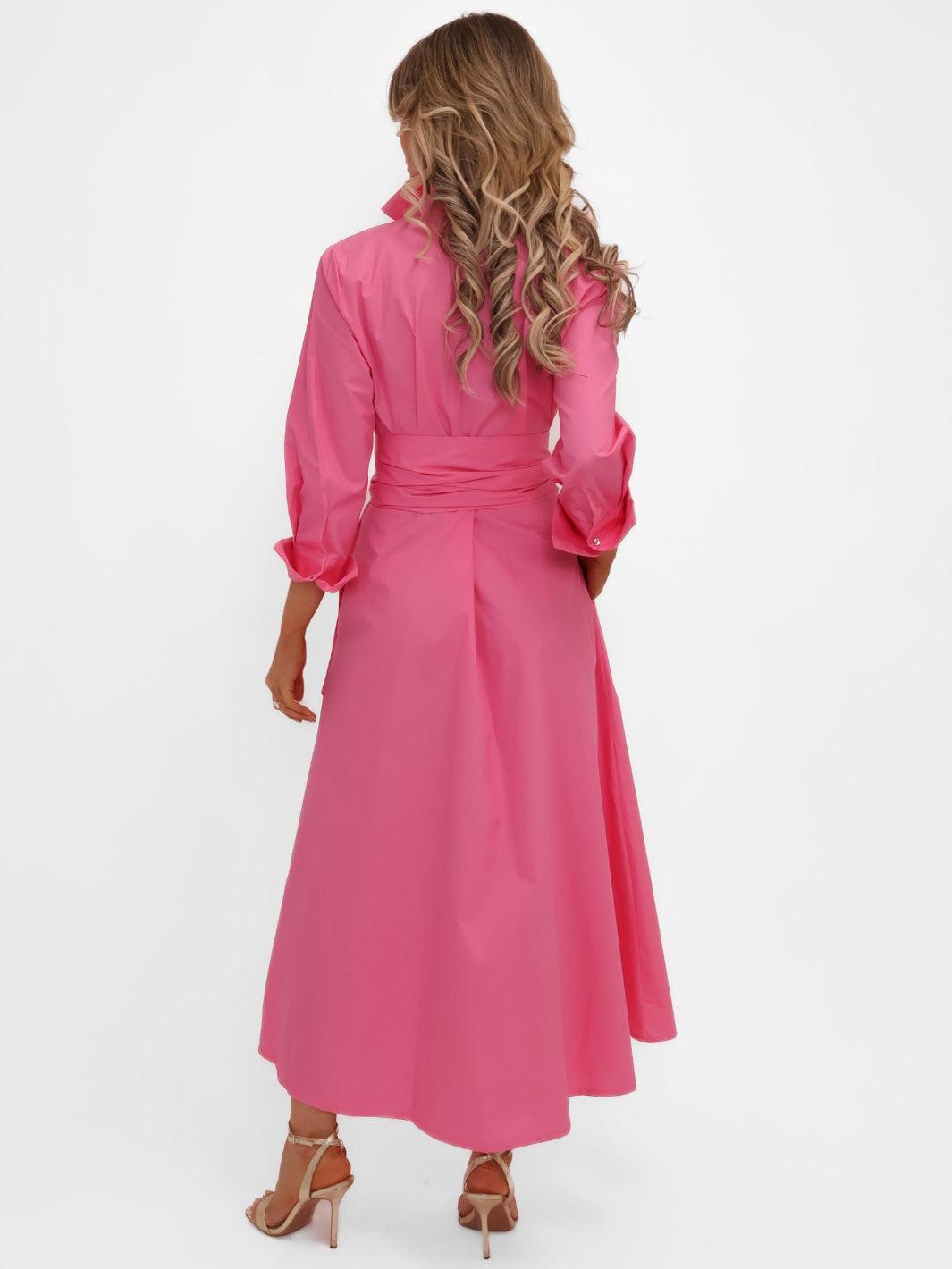 Kate & Pippa Penelope Midi Dress In Pink-Nicola Ross