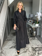 Kate & Pippa Penelope Taffeta Maxi Dress In Black-Nicola Ross