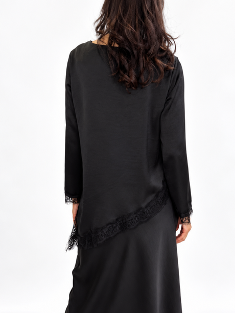 Kate & Pippa Penny Top In Black-Nicola Ross