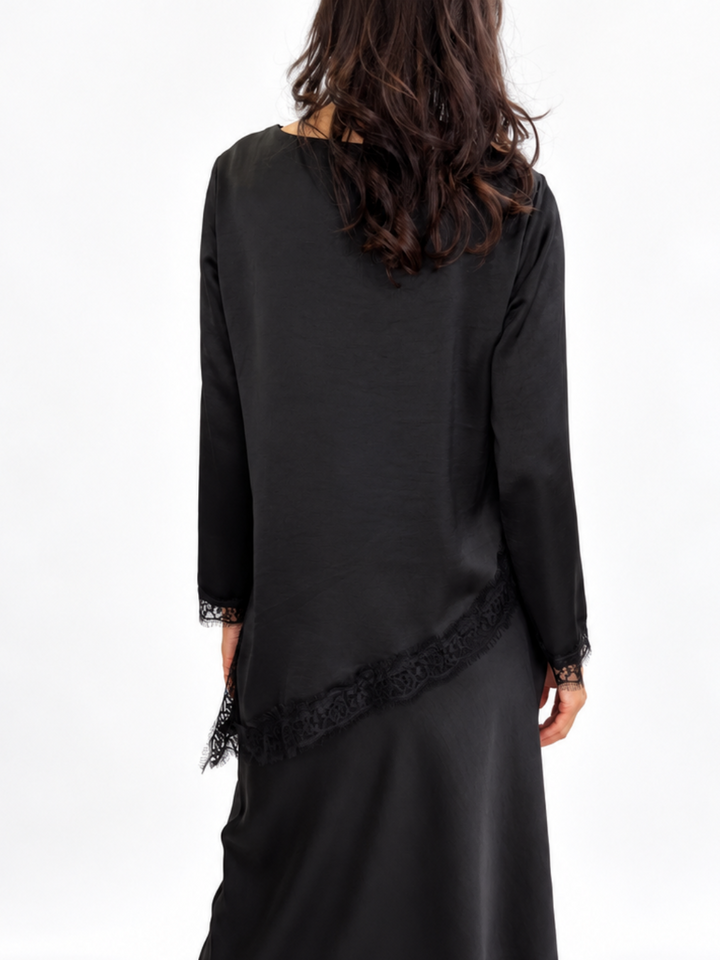 Kate & Pippa Penny Top In Black-Nicola Ross