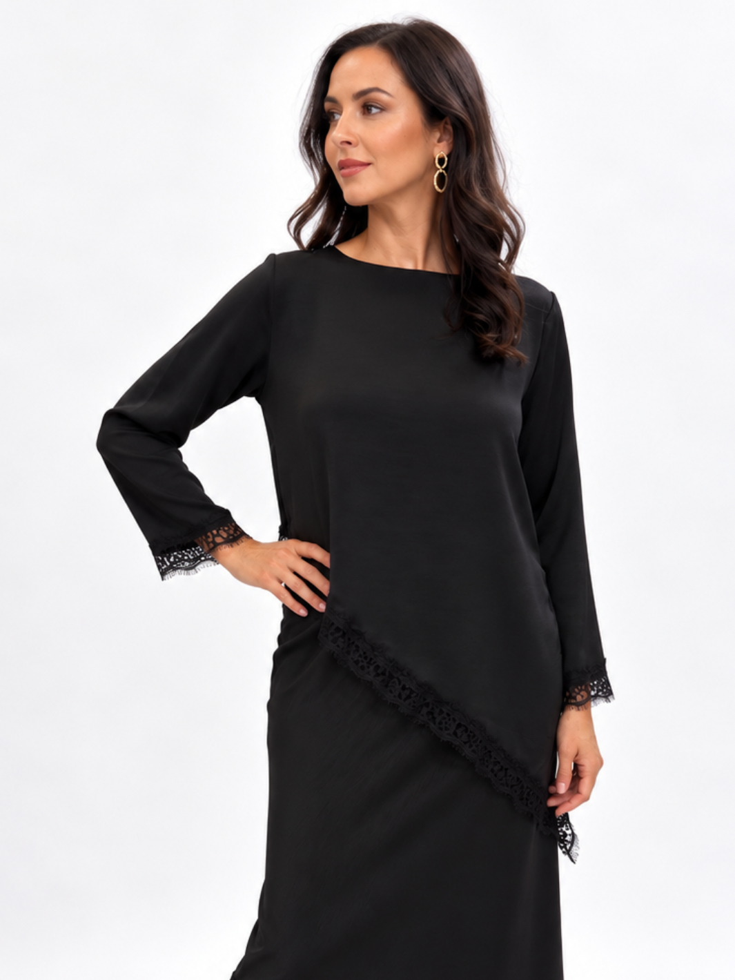 Kate & Pippa Penny Top In Black-Nicola Ross