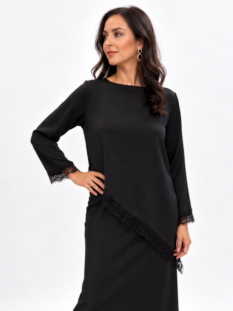 Kate & Pippa Penny Top In Black-Nicola Ross