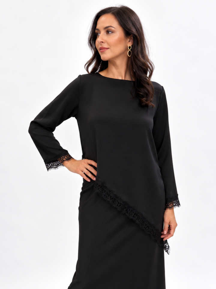 Kate & Pippa Penny Top In Black-Nicola Ross