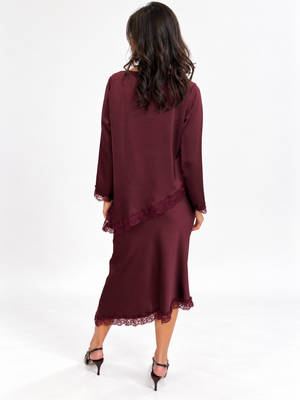 Kate & Pippa Penny Top In Burgundy-Nicola Ross