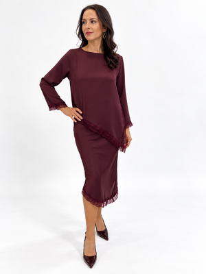 Kate & Pippa Penny Top In Burgundy-Nicola Ross