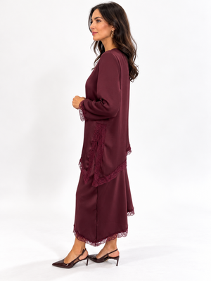 Kate & Pippa Penny Top In Burgundy-Nicola Ross