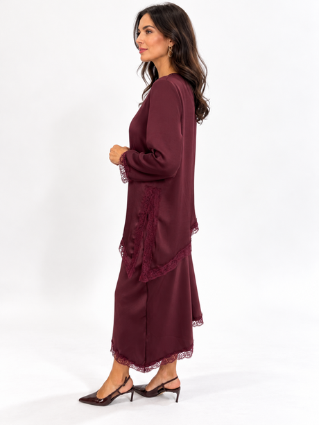 Kate & Pippa Penny Top In Burgundy-Nicola Ross
