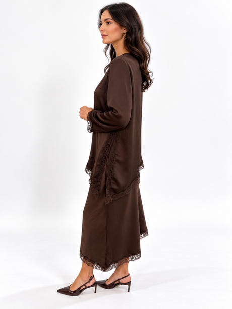 Kate & Pippa Penny Top In Chocolate Brown-Nicola Ross