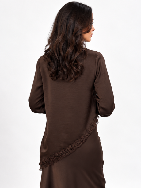 Kate & Pippa Penny Top In Chocolate Brown-Nicola Ross