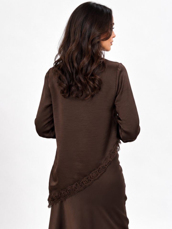 Kate & Pippa Penny Top In Chocolate Brown-Nicola Ross