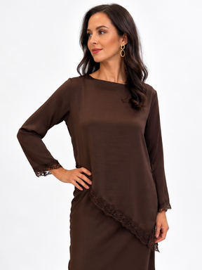 Kate & Pippa Penny Top In Chocolate Brown-Nicola Ross