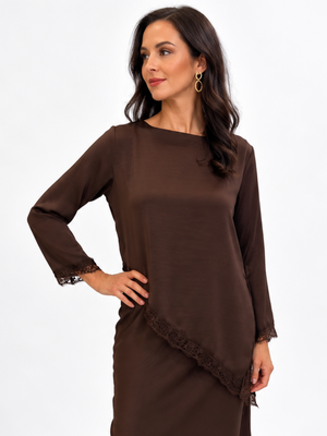 Kate & Pippa Penny Top In Chocolate Brown-Nicola Ross