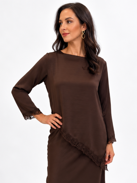 Kate & Pippa Penny Top In Chocolate Brown-Nicola Ross