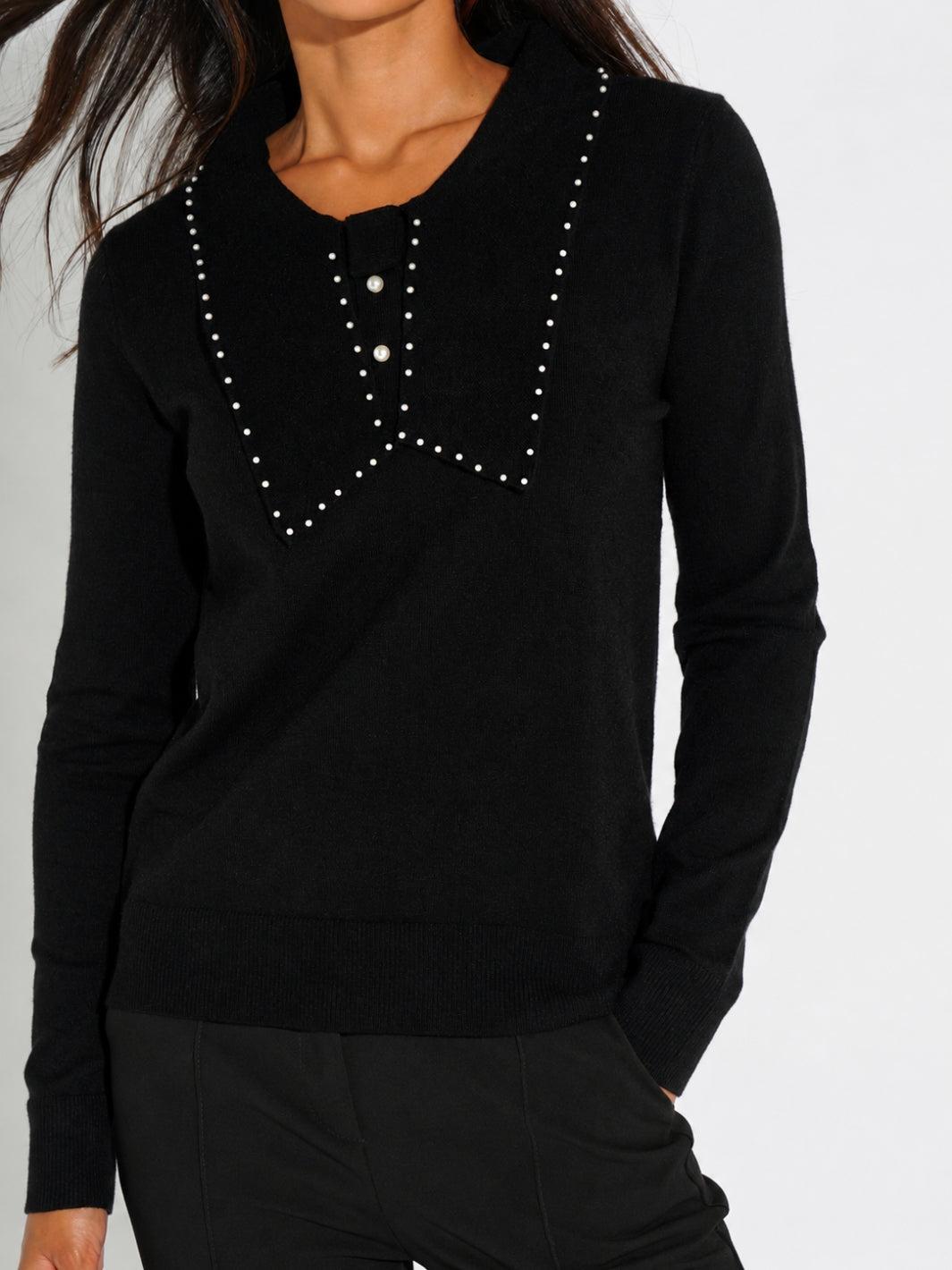 Kate & Pippa Presley Knit Top In Black-Nicola Ross