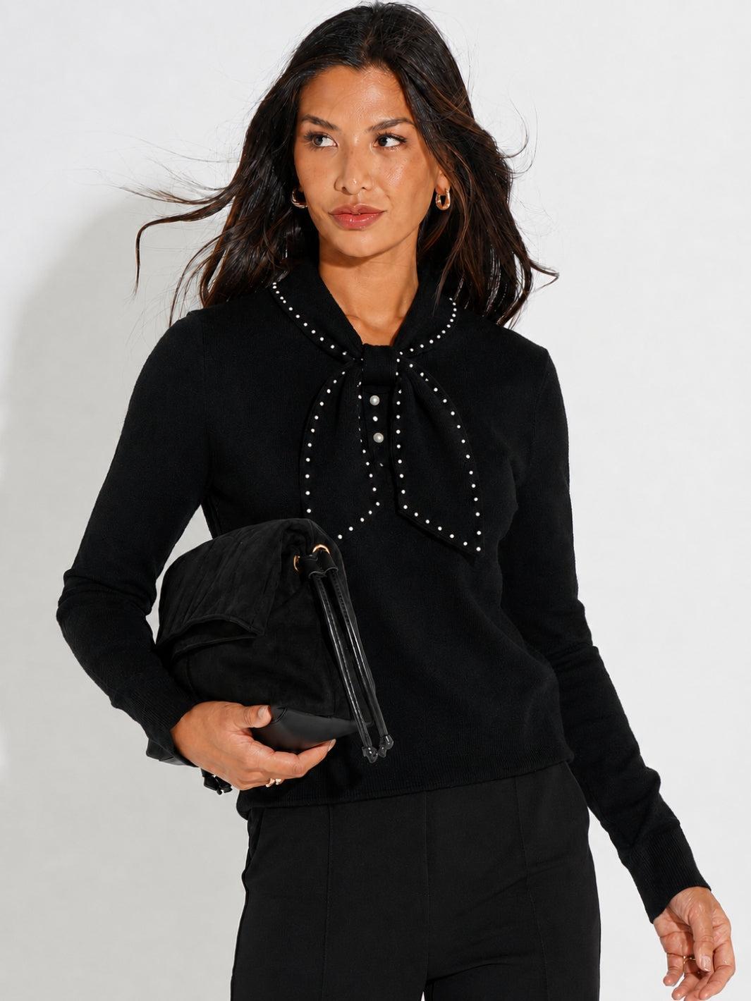 Kate & Pippa Presley Knit Top In Black-Nicola Ross