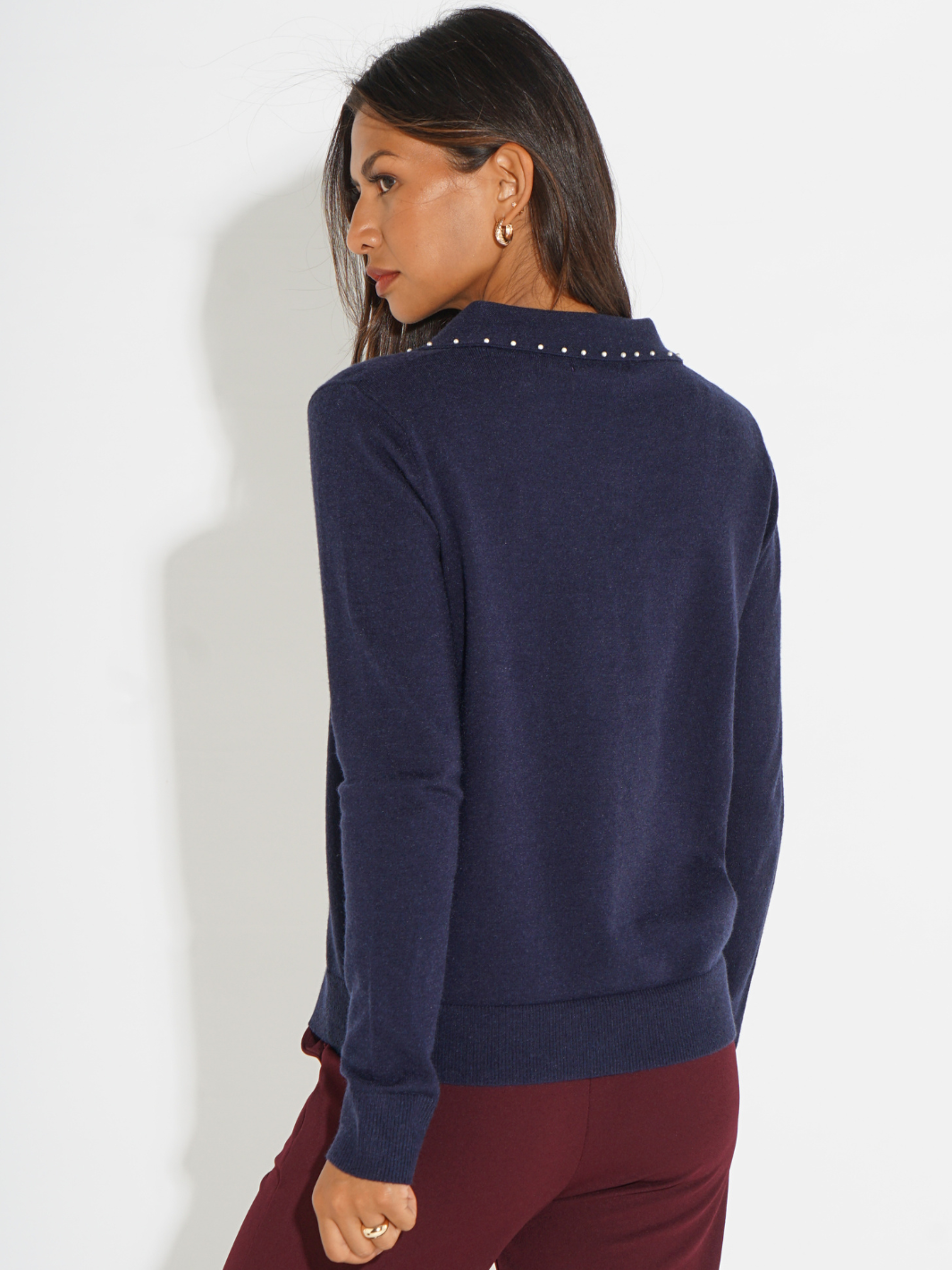 Kate & Pippa Presley Knit Top In Navy-Nicola Ross