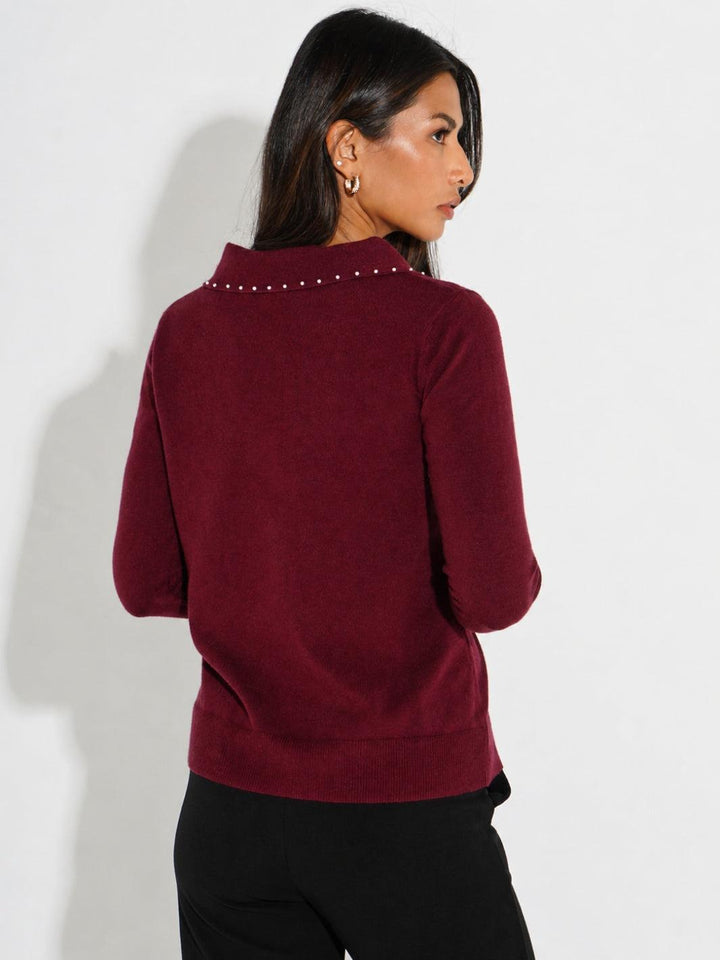 Kate & Pippa Presley Knit Top In Plum-Nicola Ross