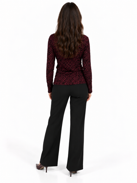 Kate & Pippa Ravi Top In Burgundy Print-Nicola Ross