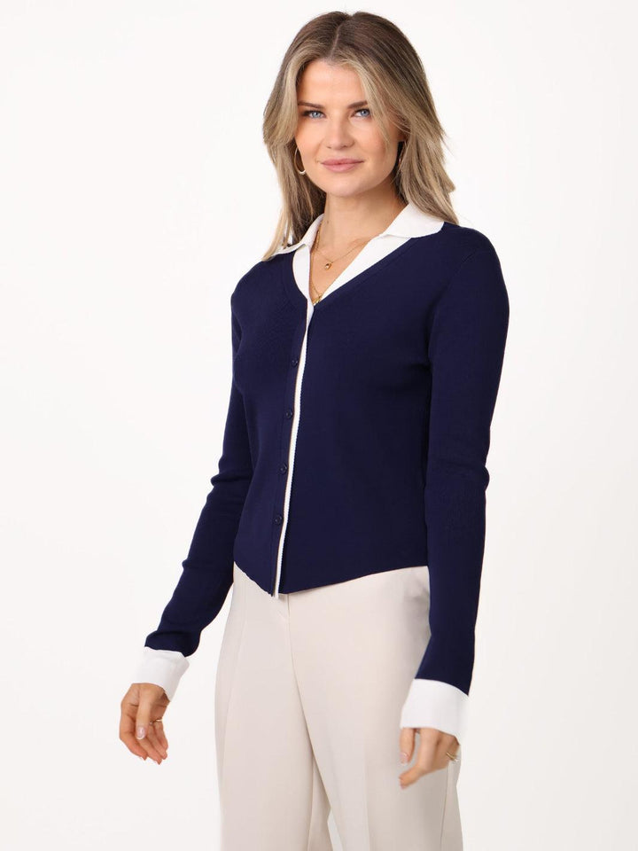 Kate & Pippa Raya Cardigan In Navy-Nicola Ross