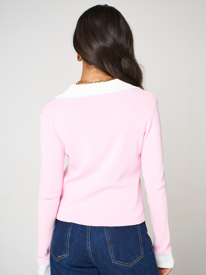 Kate & Pippa Raya Cardigan In Pink-Nicola Ross