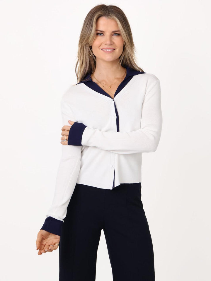 Kate & Pippa Raya Cardigan In White-Nicola Ross