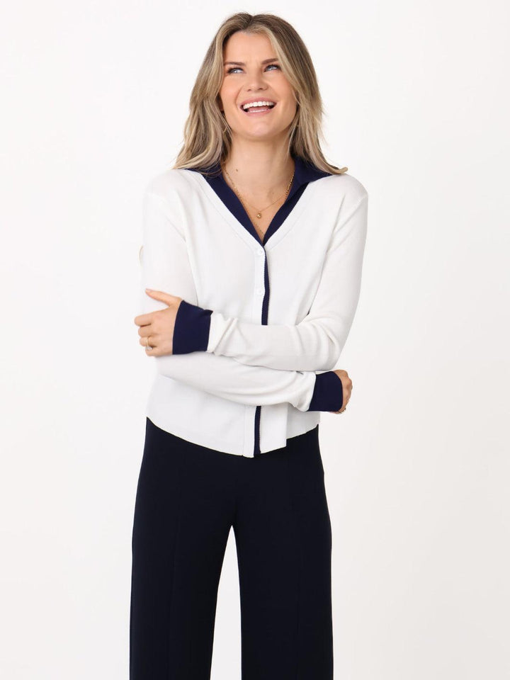 Kate & Pippa Raya Cardigan In White-Nicola Ross