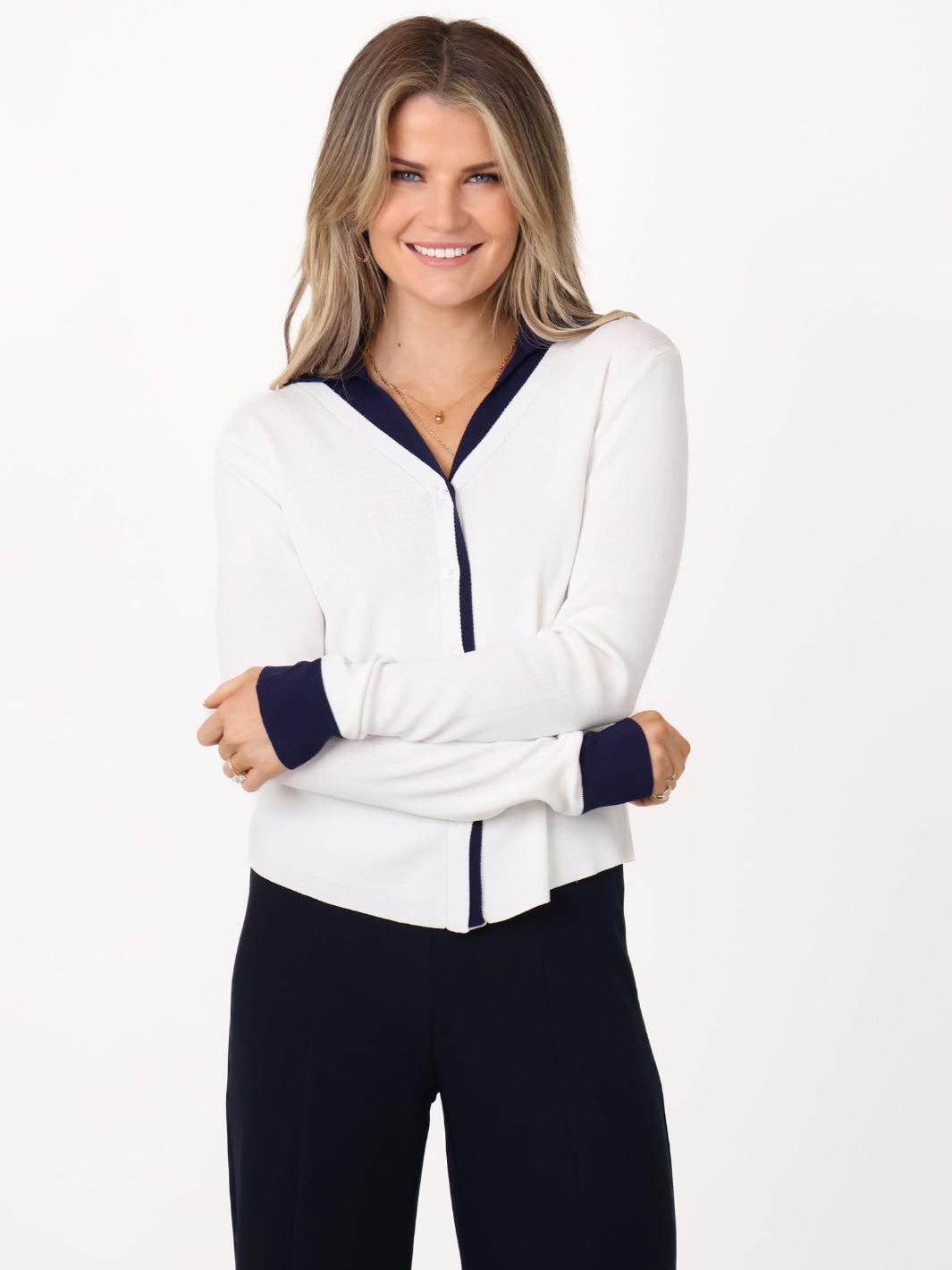 Kate & Pippa Raya Cardigan In White-Nicola Ross