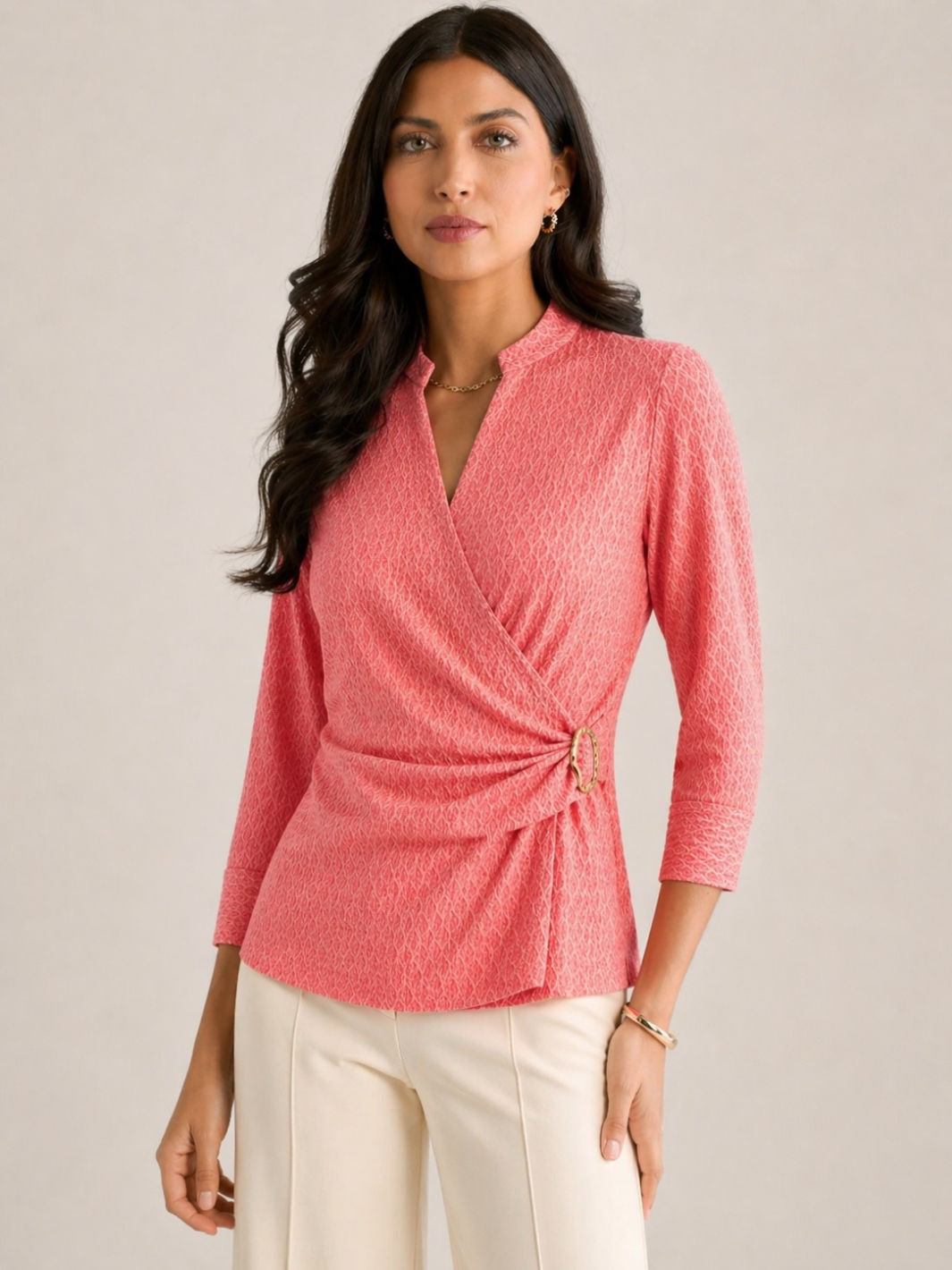 Kate & Pippa Rocco Top In Coral Print-Nicola Ross