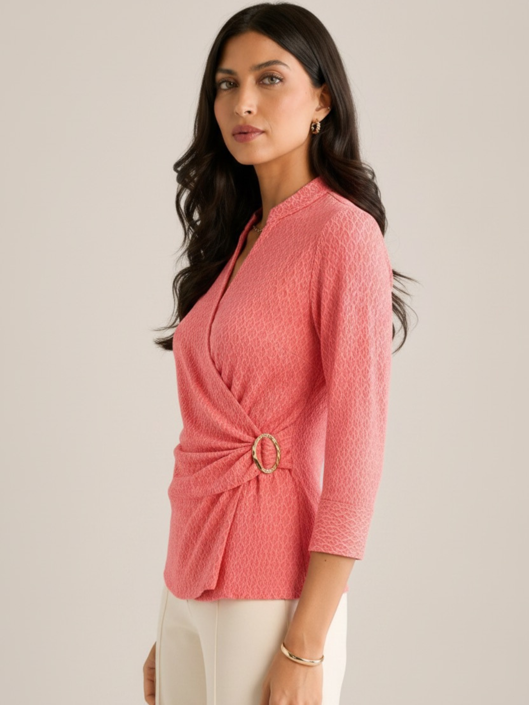 Kate & Pippa Rocco Top In Coral Print-Nicola Ross