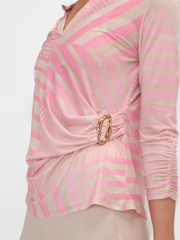 Kate & Pippa Rocco Top In Light Pink-Nicola Ross