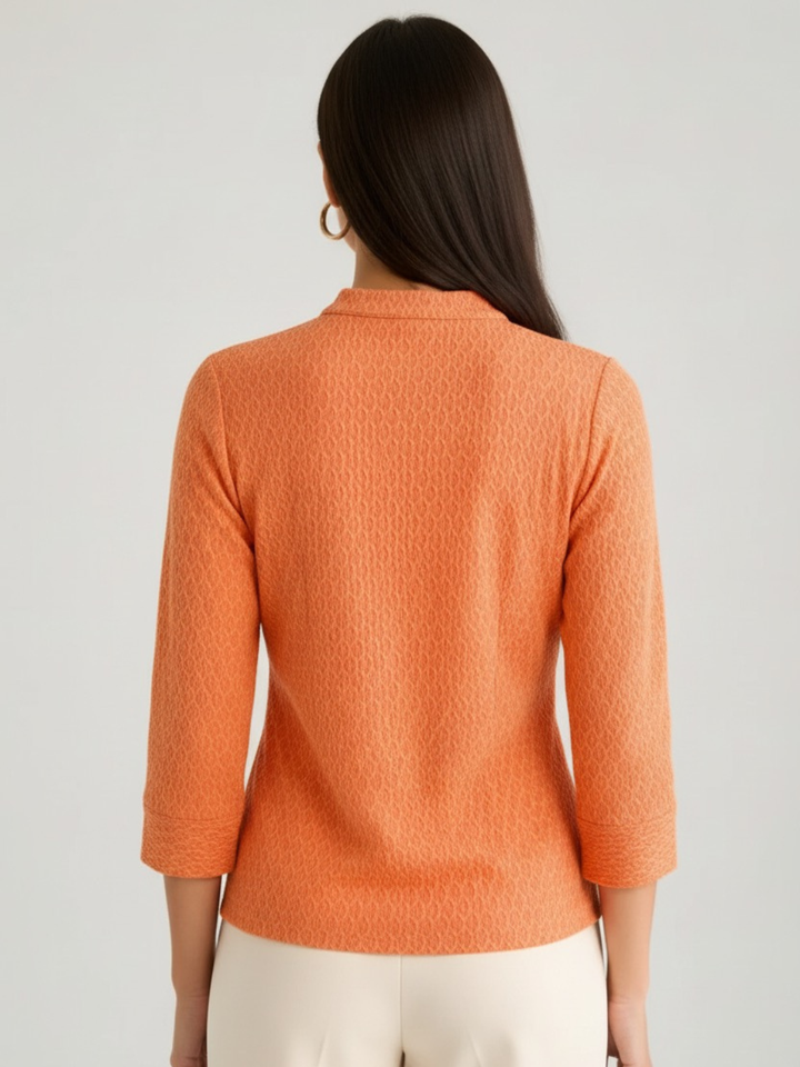 Kate & Pippa Rocco Top In Orange Print-Nicola Ross