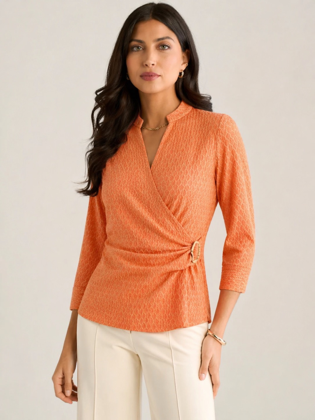 Kate & Pippa Rocco Top In Orange Print-Nicola Ross