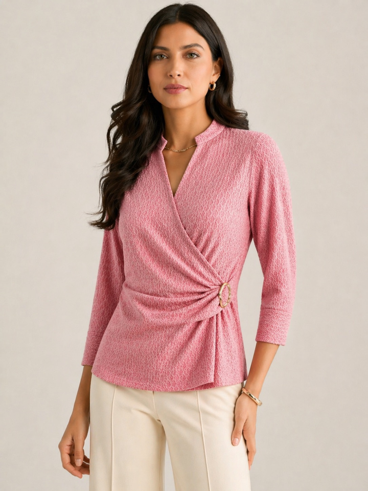 Kate & Pippa Rocco Top In Pink Print-Nicola Ross