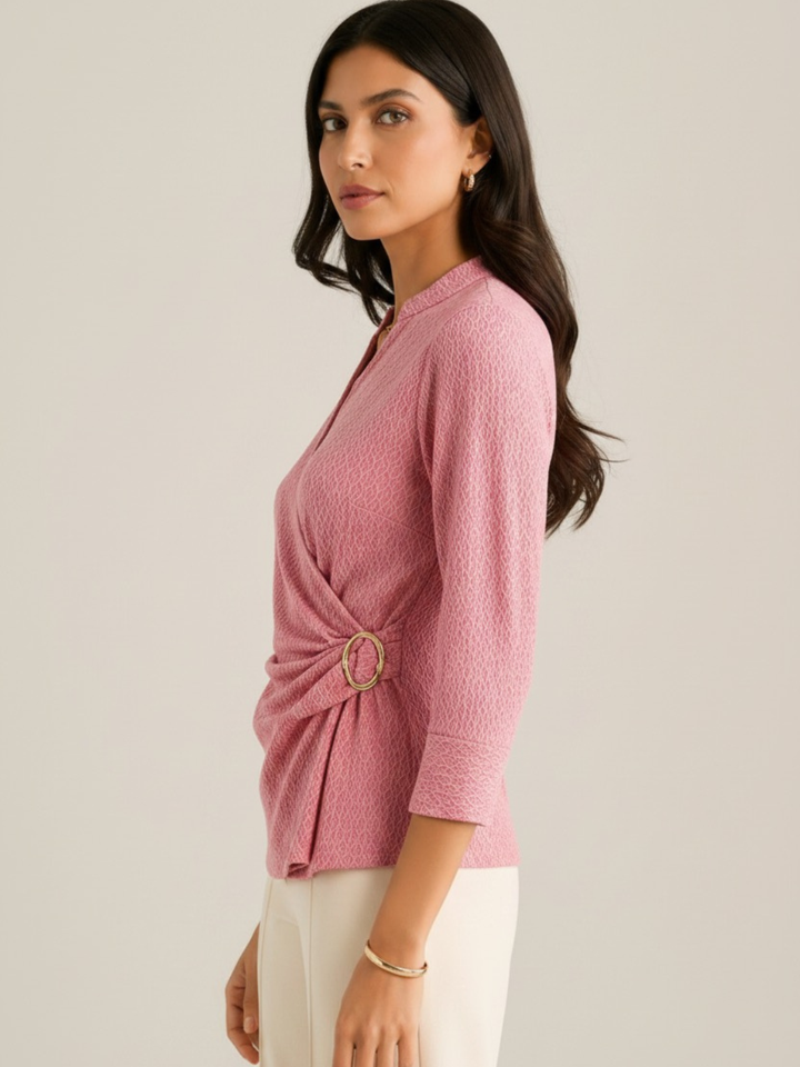 Kate & Pippa Rocco Top In Pink Print-Nicola Ross