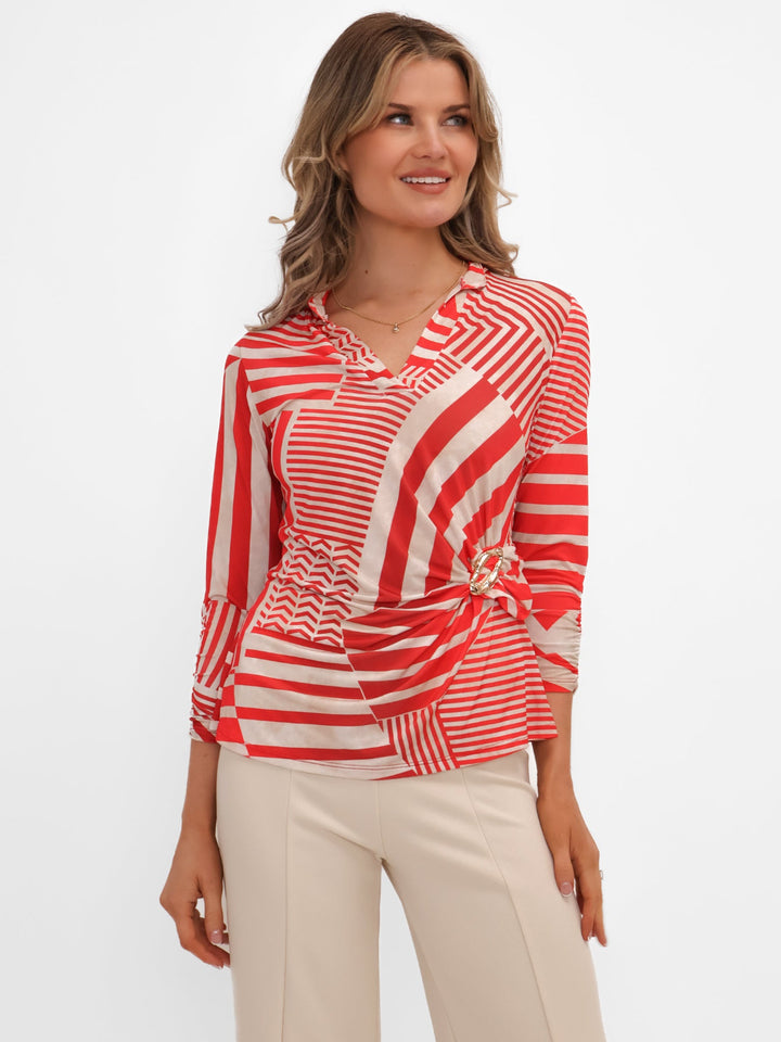 Kate & Pippa Rocco Top In Red-Nicola Ross