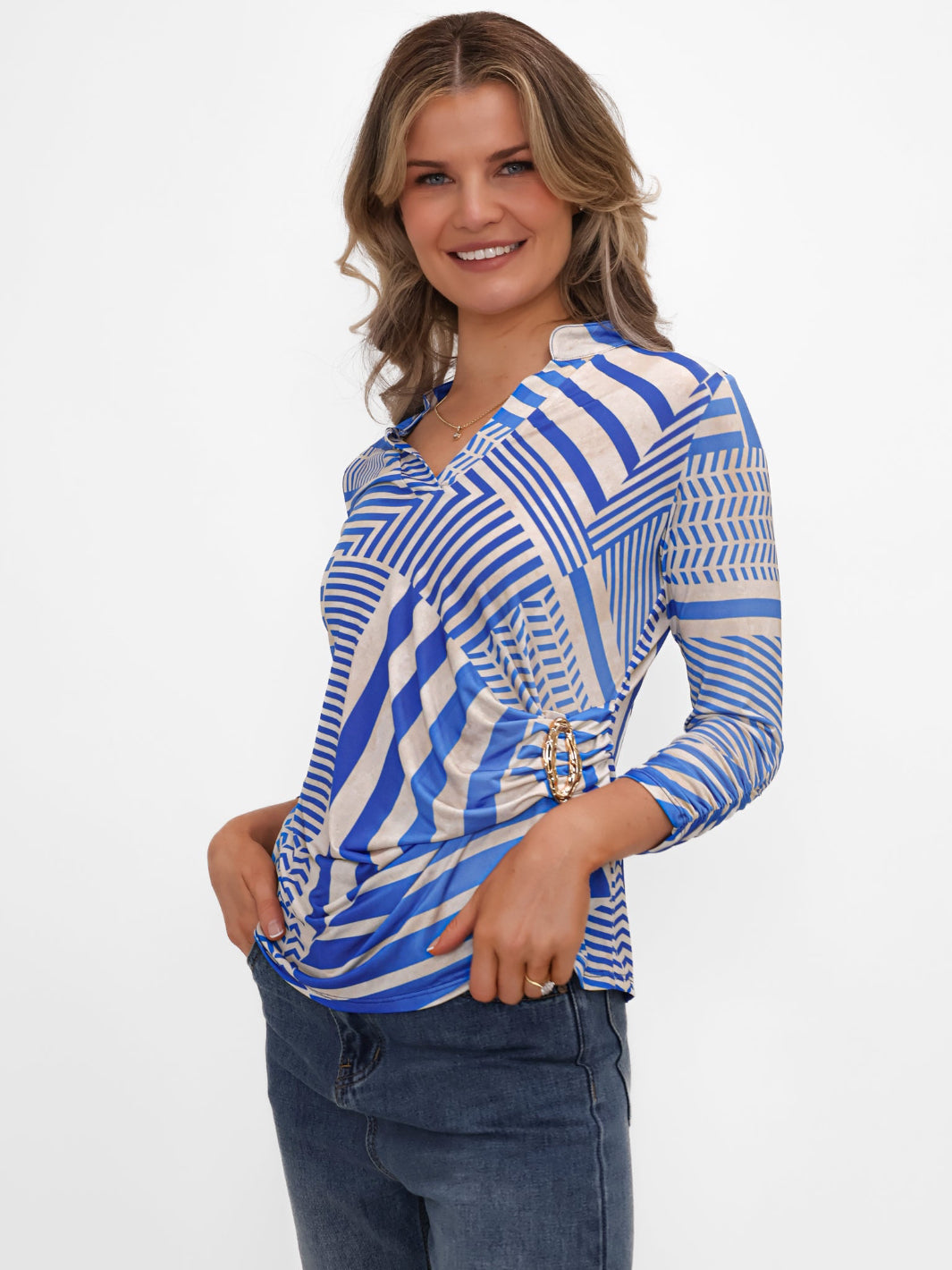 Kate & Pippa Rocco Top In Royal Blue-Nicola Ross
