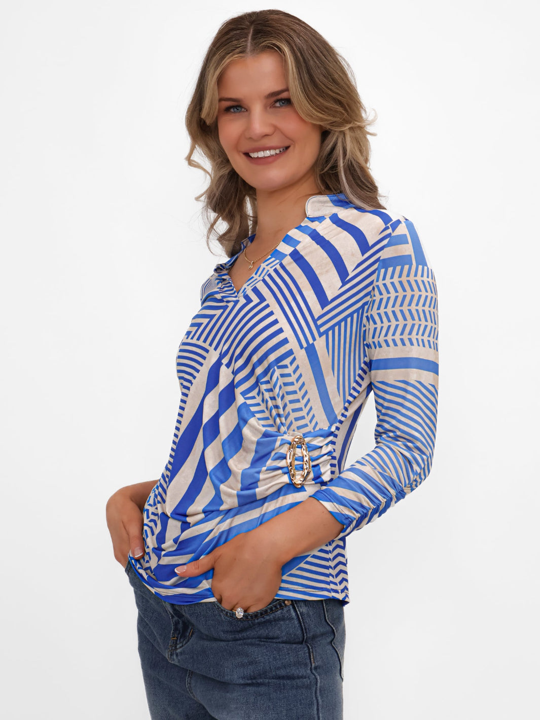 Kate & Pippa Rocco Top In Royal Blue-Nicola Ross