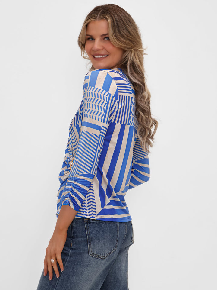 Kate & Pippa Rocco Top In Royal Blue-Nicola Ross
