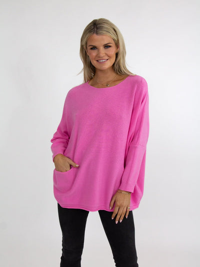 Kate & Pippa Roma Knit Jumper In Pink-Nicola Ross