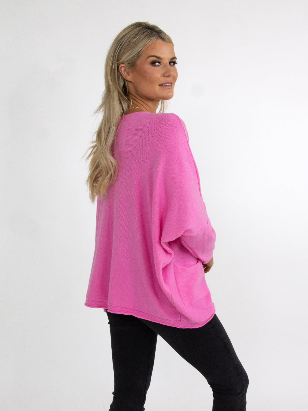 Kate & Pippa Roma Knit Jumper In Pink-Nicola Ross