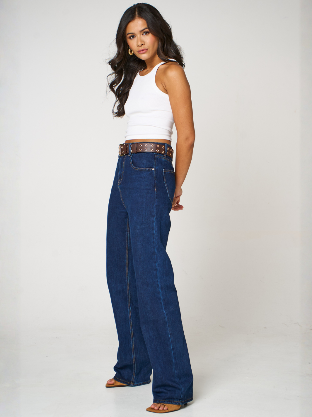 Kate & Pippa Ruby Jeans In Dark Denim Long Leg-Nicola Ross