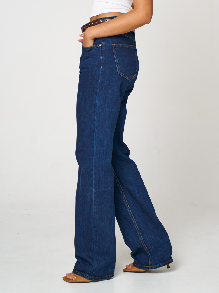 Kate & Pippa Ruby Jeans In Dark Denim Long Leg-Nicola Ross