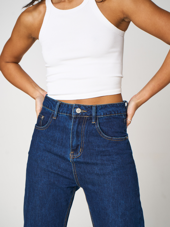 Kate & Pippa Ruby Jeans In Dark Denim Long Leg-Nicola Ross