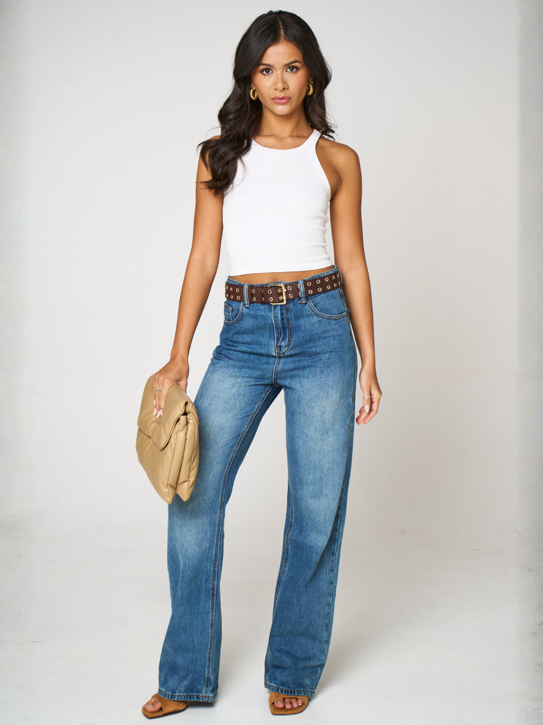 Kate & Pippa Ruby Jeans In Light Denim Long Leg-Nicola Ross