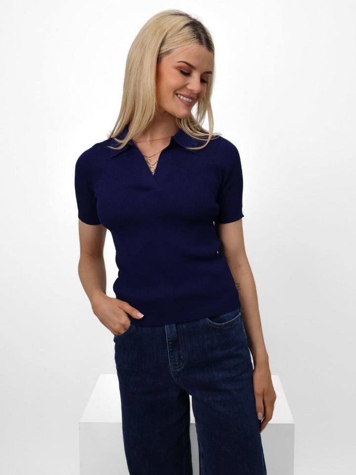 Kate & Pippa Sadie Top In Navy-Nicola Ross