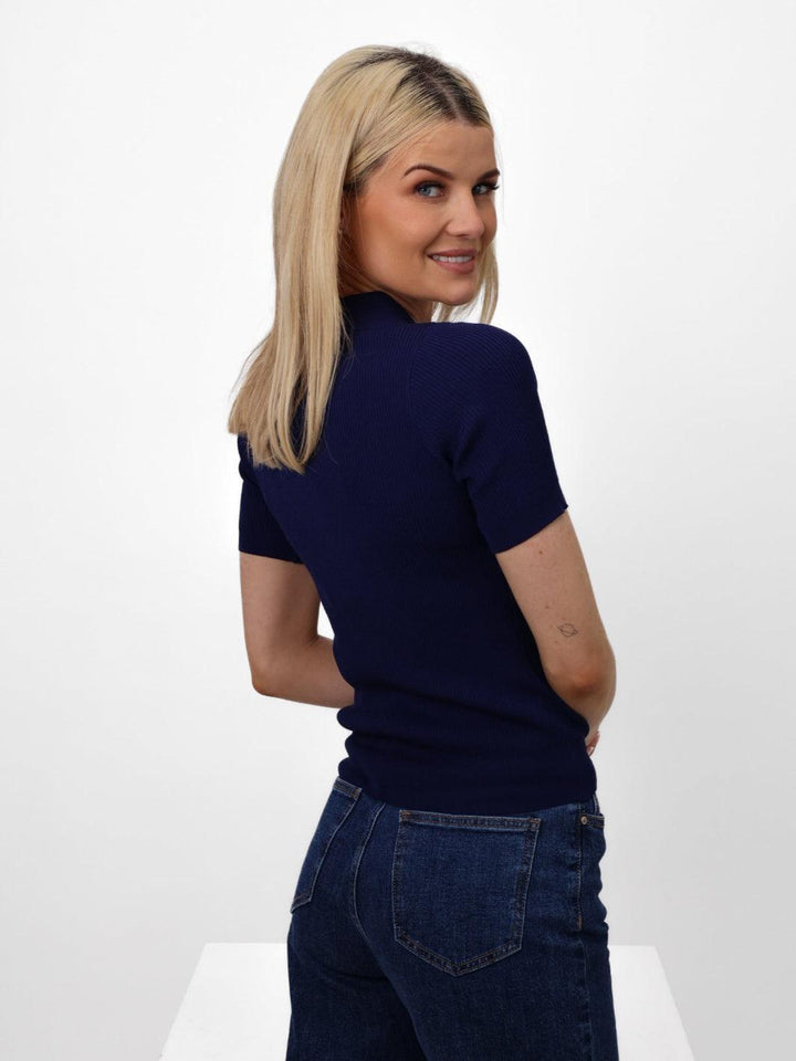 Kate & Pippa Sadie Top In Navy-Nicola Ross