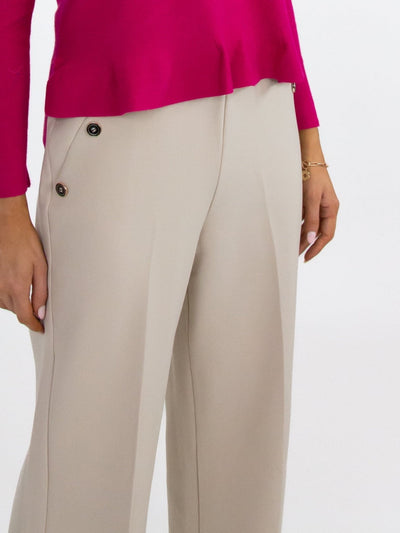 Kate & Pippa Sardinia Button Trousers In Butter-Nicola Ross
