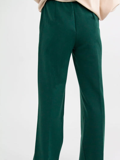 Kate & Pippa Sardinia Button Trousers In Emerald Green-Nicola Ross